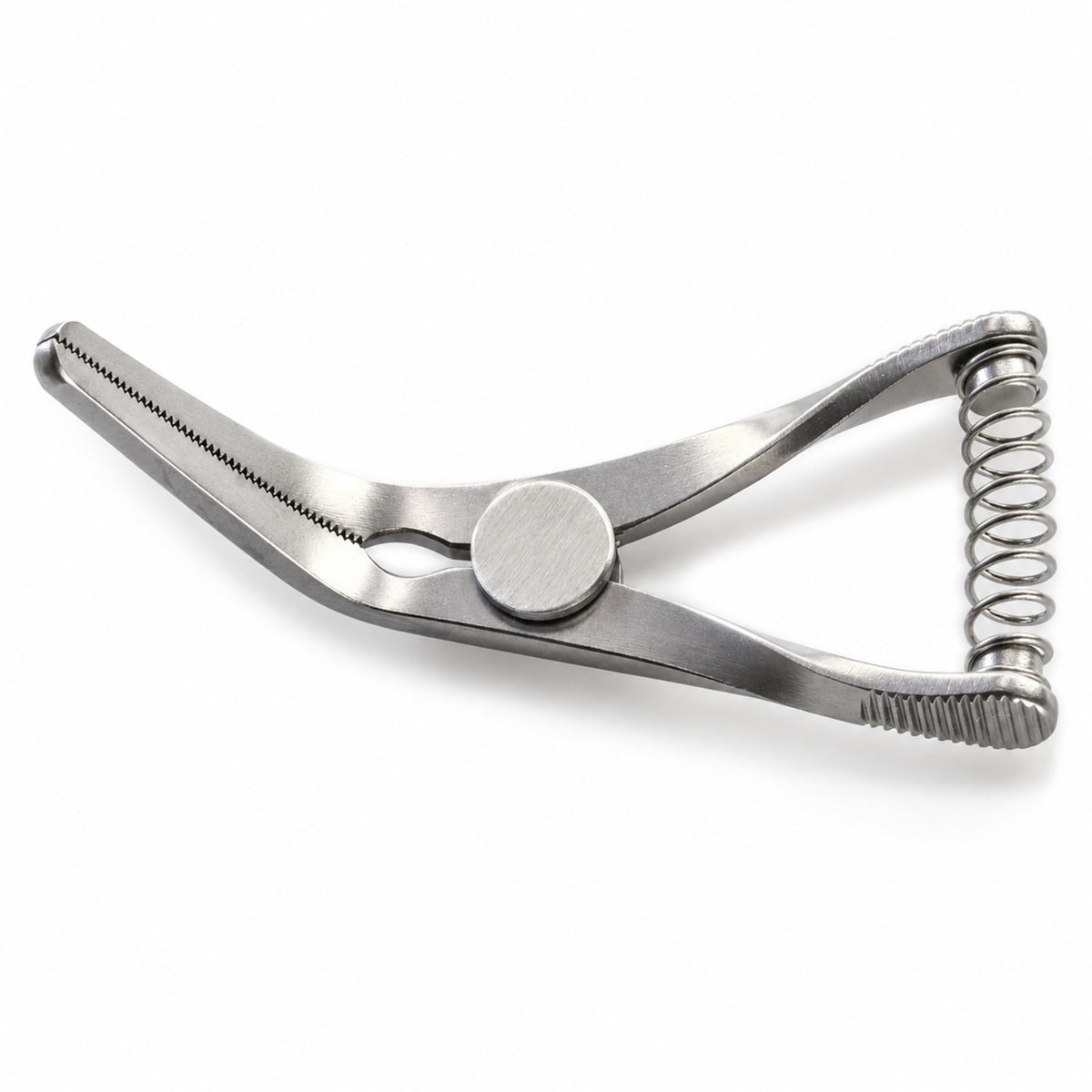 DeBakey Bulldog Clamp – Angled, 35 mm Jaw — catalogue illustration on white background