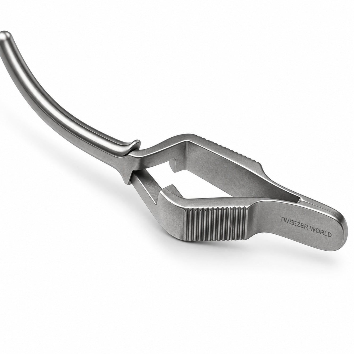 DeBakey Cross-Action Bulldog Clamp – Curved, 12 cm — jaw detail catalogue illustration