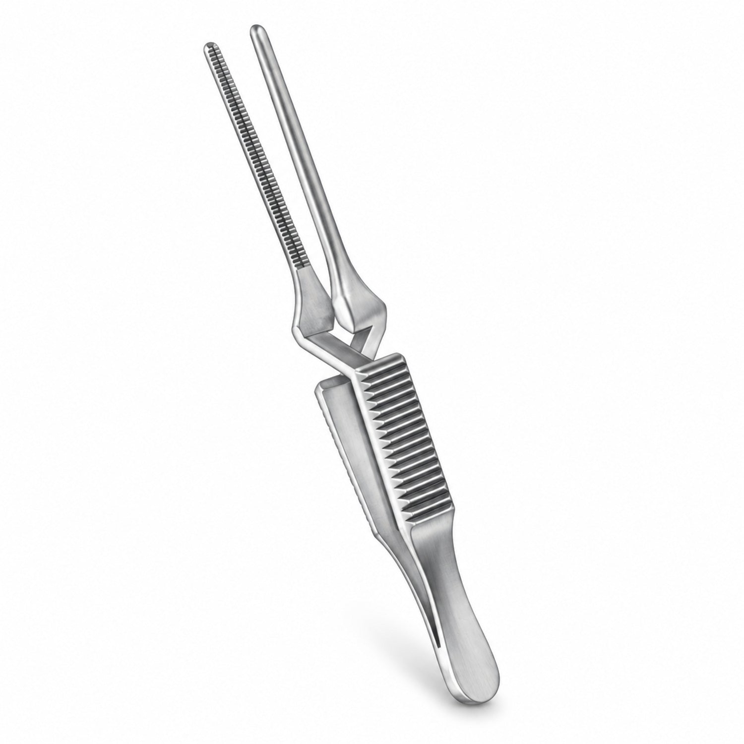 DeBakey Cross-Action Bulldog Clamp – Straight, 20 mm — catalogue illustration on white background