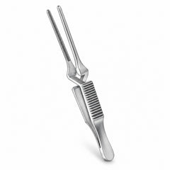 DeBakey Cross-Action Bulldog Clamp – Straight, 20 mm — catalogue illustration on white background