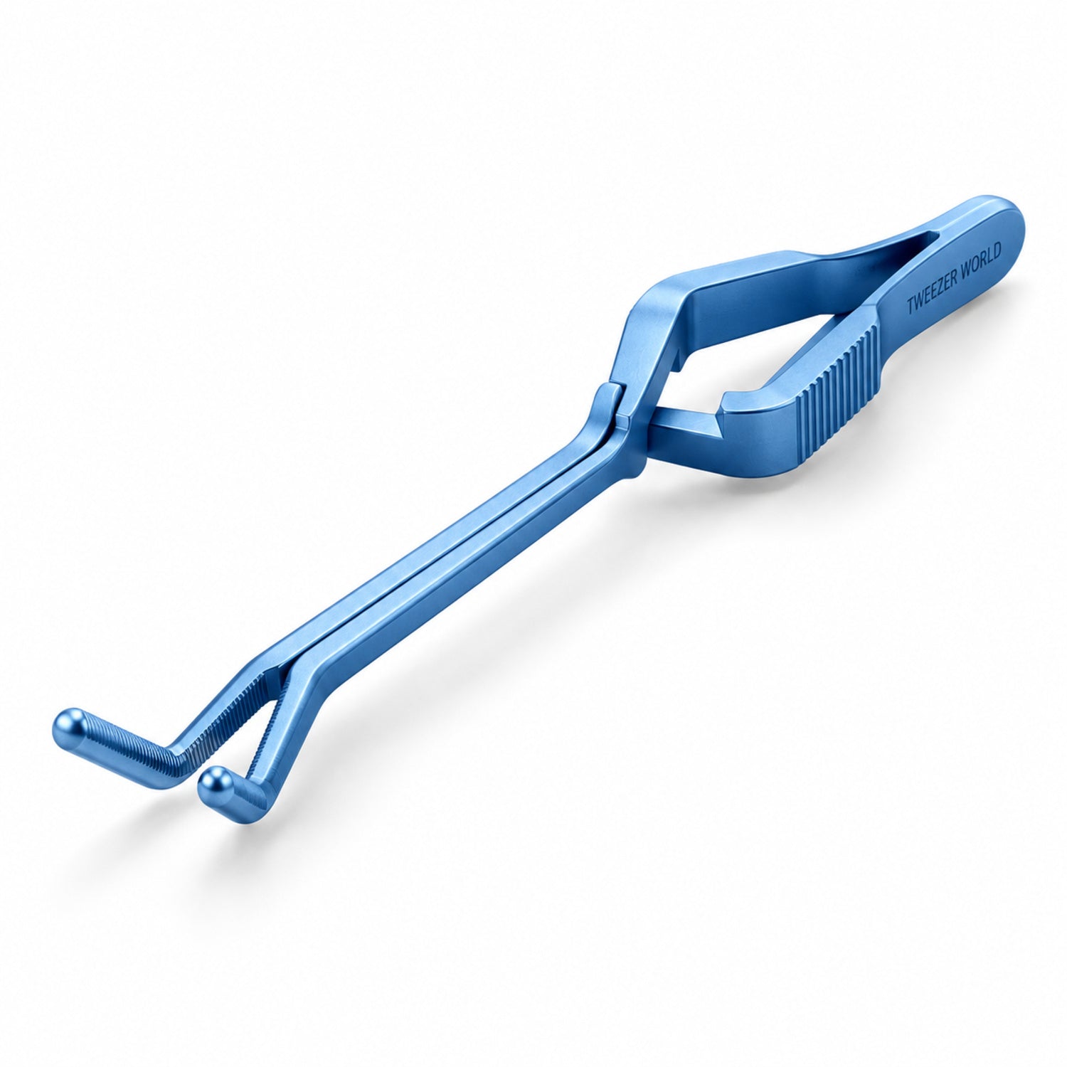 DeBakey Cross-Action Bulldog Clamp Titanium Option – 45° Angled, 12 cm — front perspective catalogue illustration