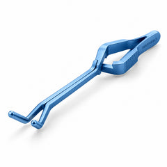 DeBakey Cross-Action Bulldog Clamp Titanium Option – 45° Angled, 12 cm — front perspective catalogue illustration