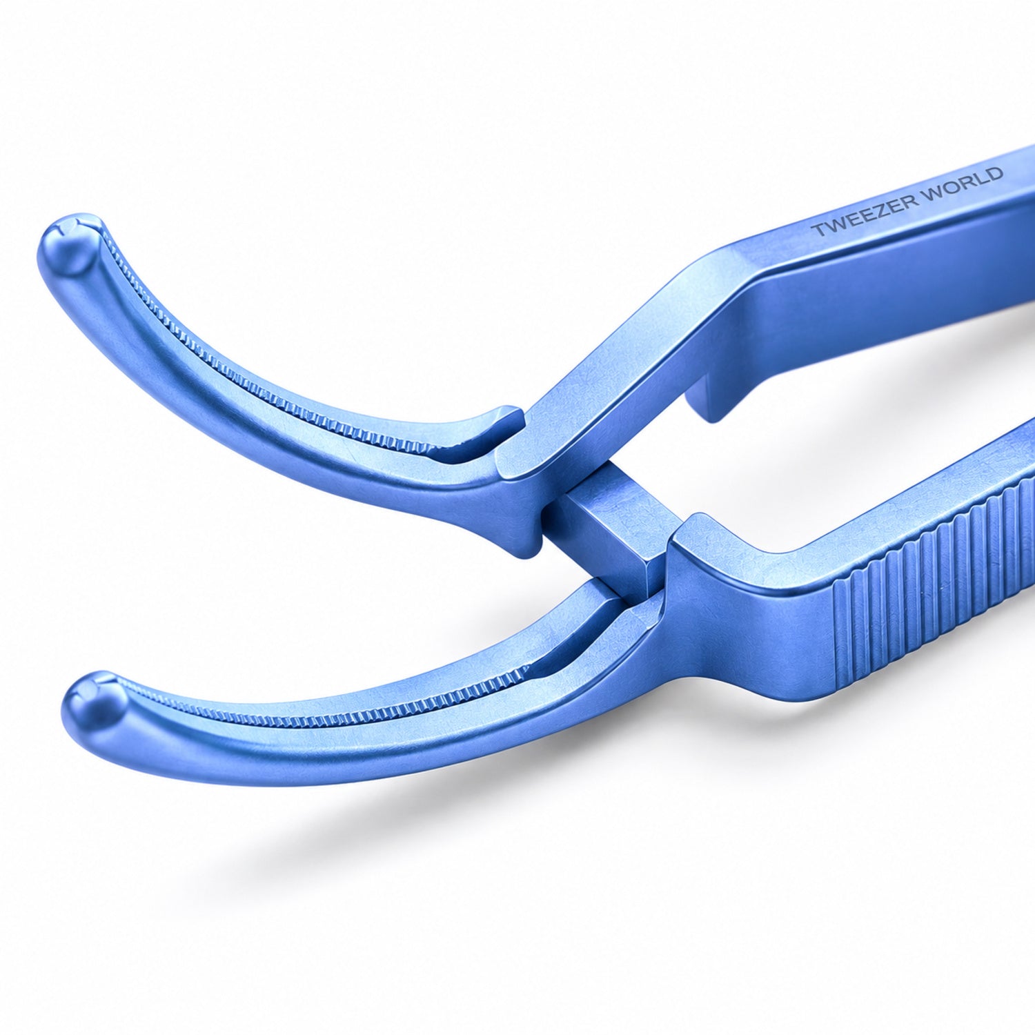 DeBakey Cross-Action Bulldog Clamp Titanium Option – Curved, 7.5 cm — jaw detail catalogue illustration