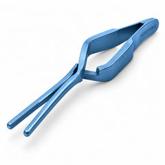 DeBakey Cross-Action Bulldog Clamp Titanium Option – Straight, 12 cm — front perspective catalogue illustration
