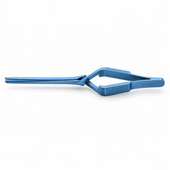 DeBakey Cross-Action Bulldog Clamp Titanium Option – Straight, 12 cm — side profile catalogue illustration