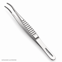 TWEEZER WORLD DeBakey curved forceps catalogue illustration; exact model subject to sample verification