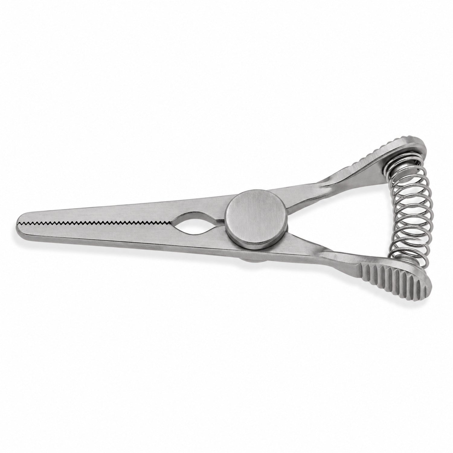 DeBakey Glover Bulldog Clamp – Straight, 20 mm Jaw — catalogue illustration on white background