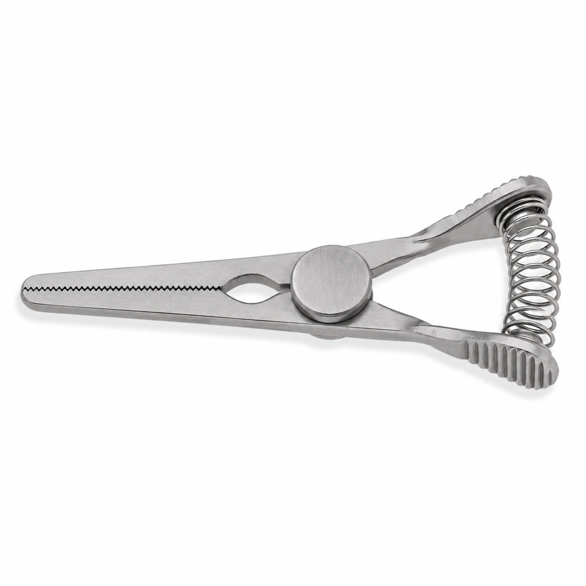 DeBakey Glover Bulldog Clamp – Straight, 20 mm Jaw — catalogue illustration on white background