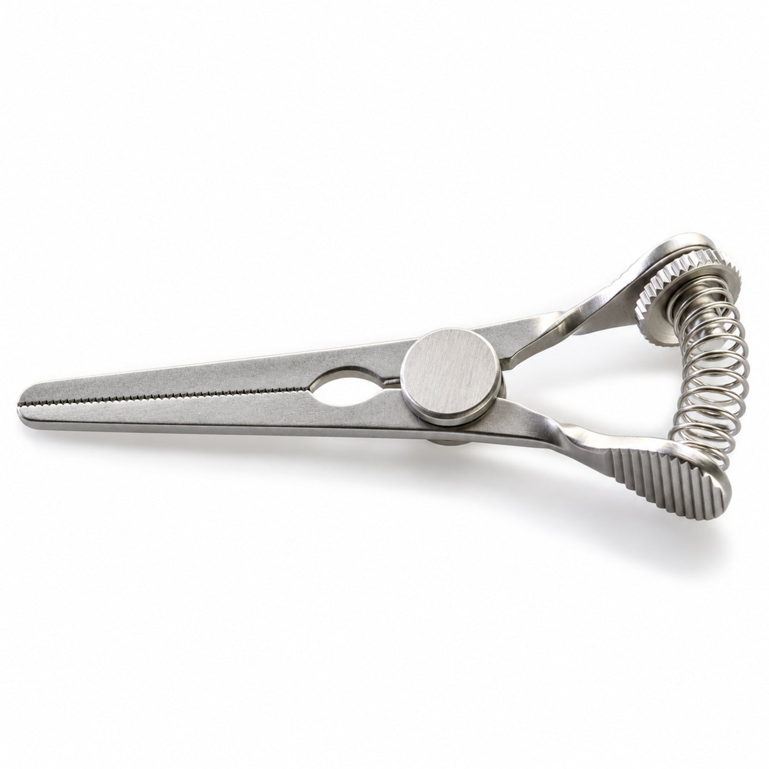 DeBakey Glover Bulldog Clamp – Straight, 35 mm Jaw — catalogue illustration on white background