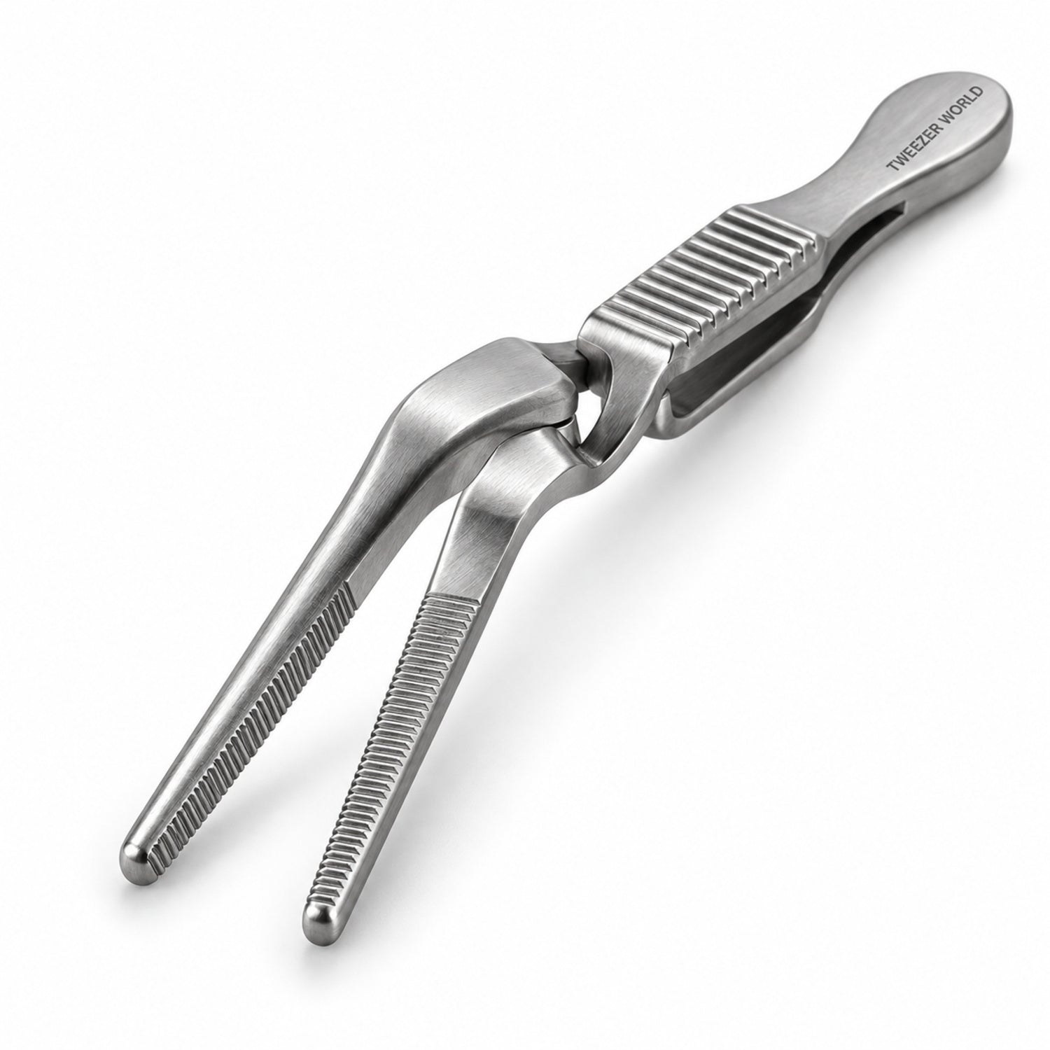 DeBakey-Hess Bulldog Clamp – Angled, 20 mm Jaw — front perspective catalogue illustration