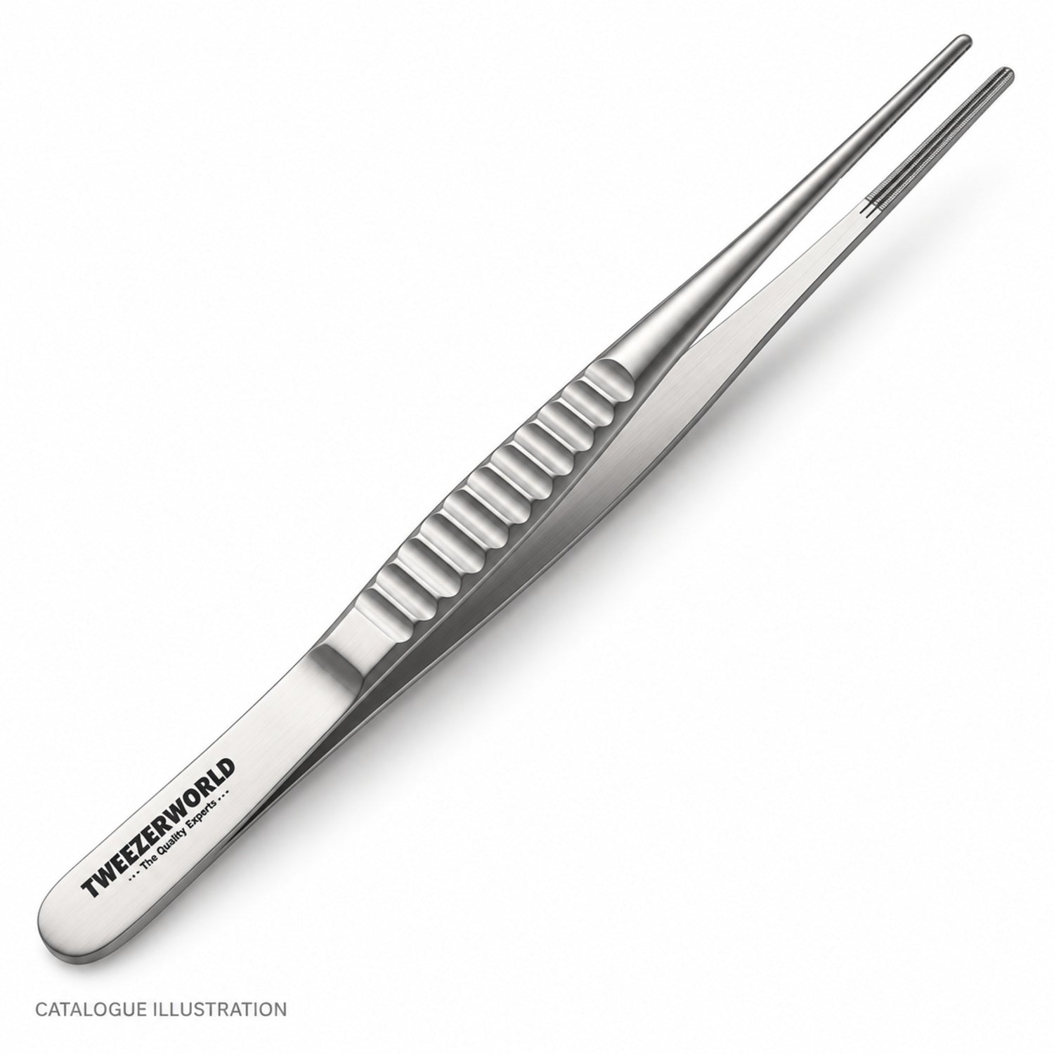 TWEEZER WORLD DeBakey long forceps, reverse view — catalogue illustration; sample geometry pending verification