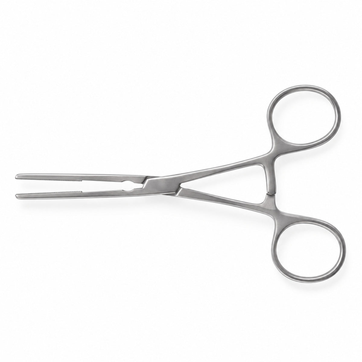 DeBakey Ring-Handle Bulldog Clamp – Straight, 53 mm Jaw — catalogue illustration on white background