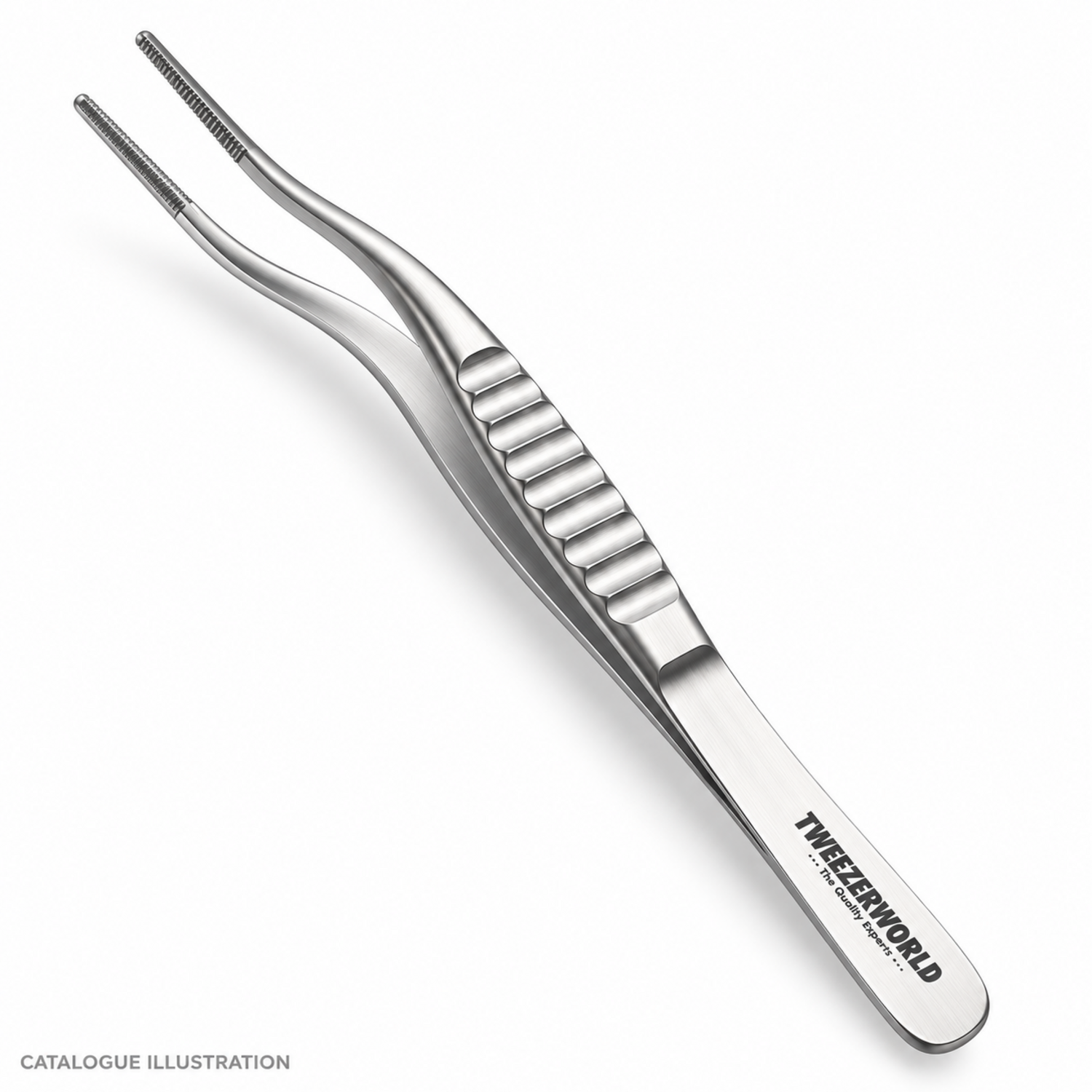 TWEEZER WORLD DeBakey s-curve forceps catalogue illustration; exact model subject to sample verification