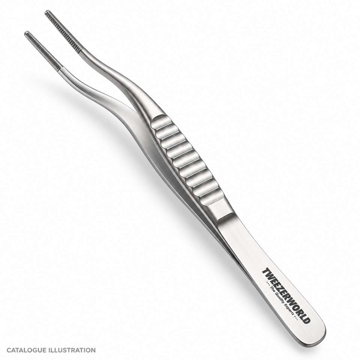 TWEEZER WORLD DeBakey s-curve forceps catalogue illustration; exact model subject to sample verification