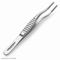 TWEEZER WORLD DeBakey s-curve forceps, reverse view — catalogue illustration; sample geometry pending verification