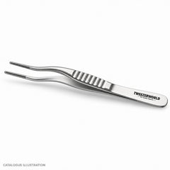 TWEEZER WORLD DeBakey s-curve forceps, side view — catalogue illustration; sample geometry pending verification