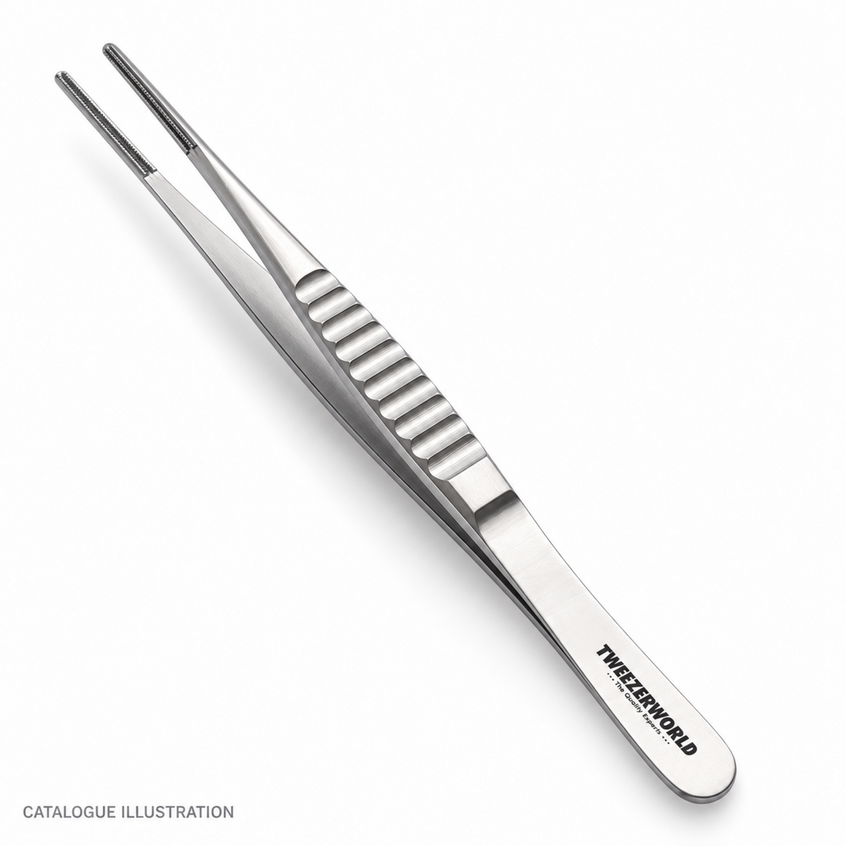 TWEEZER WORLD DeBakey straight forceps catalogue illustration; exact model subject to sample verification