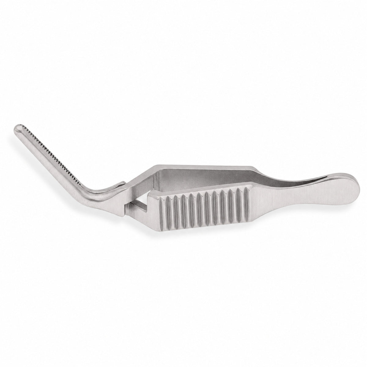 Diethrich Micro Bulldog Clamp – Angled, 12 mm — catalogue illustration on white background