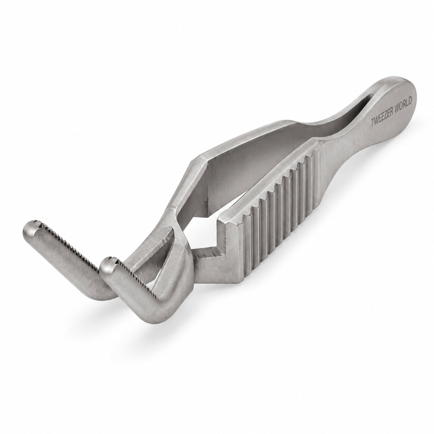 Diethrich Micro Bulldog Clamp – Angled, 8 mm Jaw — front perspective catalogue illustration