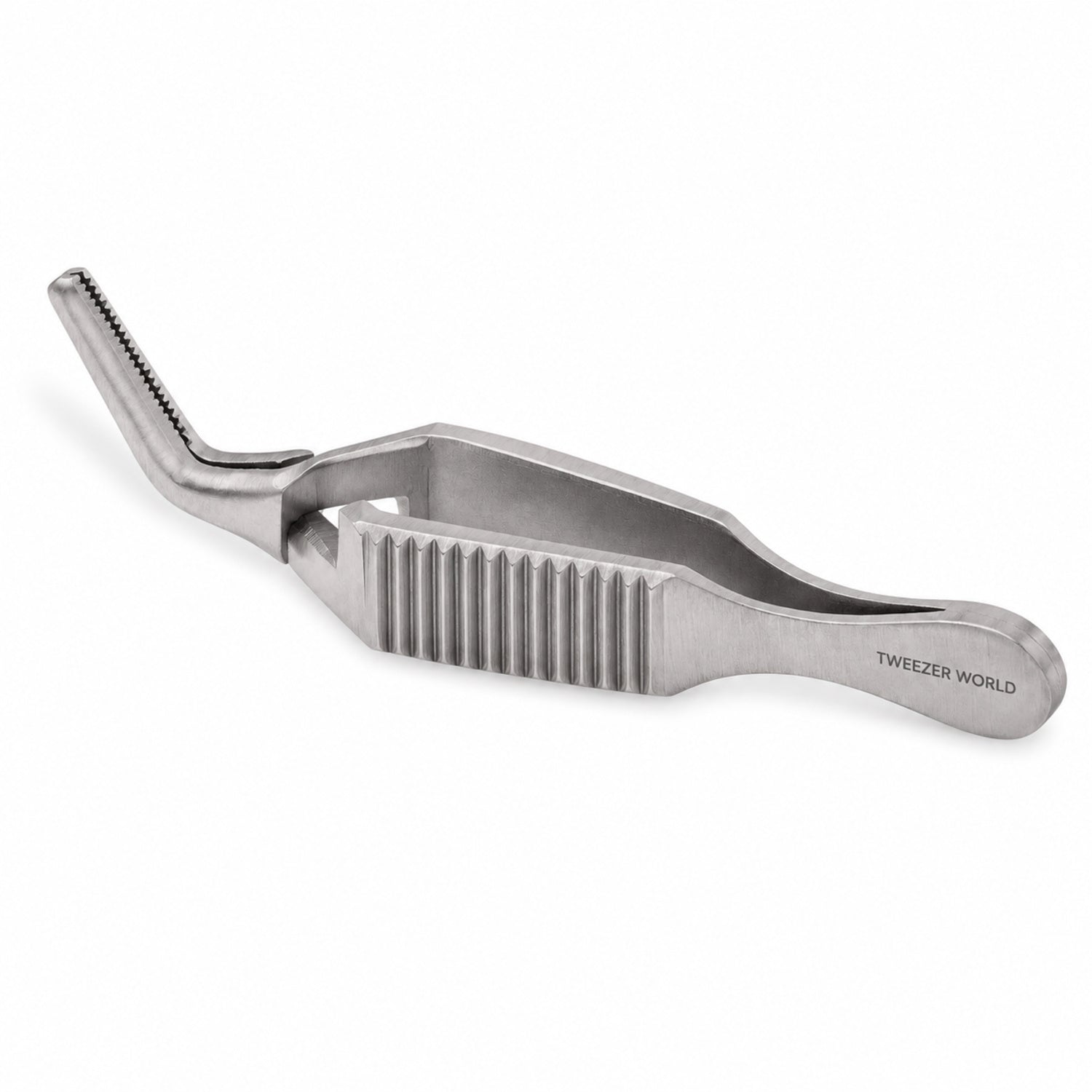 Diethrich Micro Bulldog Clamp – Angled, 8 mm Jaw — reverse three-quarter catalogue illustration