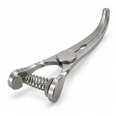 Glover Bulldog Clamp – Curved, 18 mm Jaw — front perspective catalogue illustration