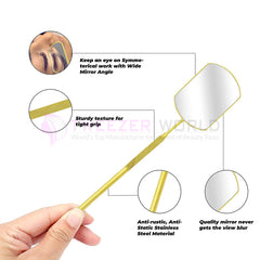 Amazon Best Seller Golden Universal Lash Mirror For Eyelash Extensions