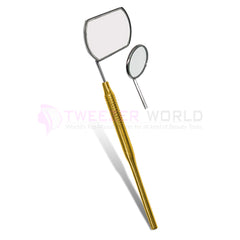 Large Hollow Handle Golden Lash Mirror Professional Eyelash Extensions Tool