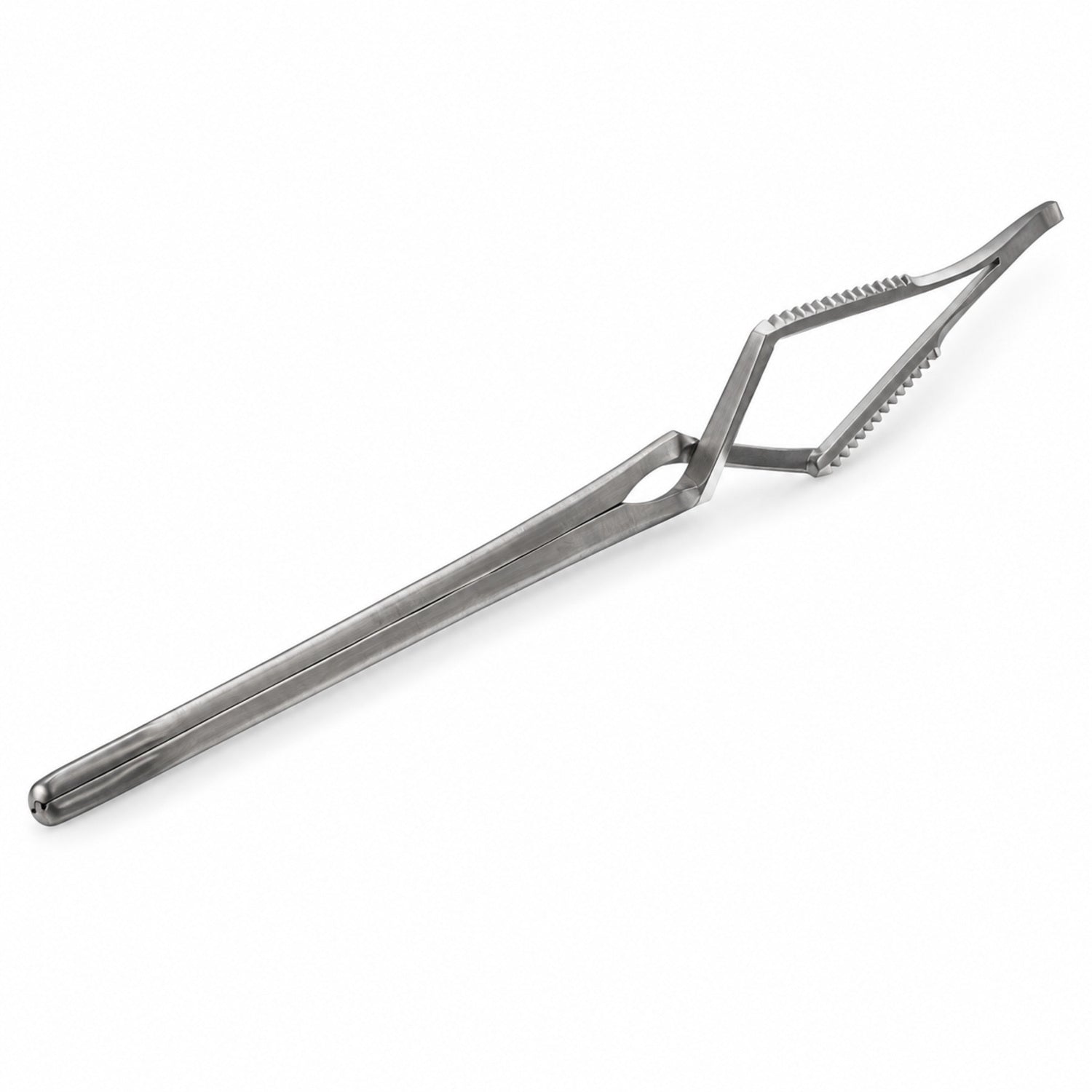 Gregory Carotid Bulldog Clamp – Angled, 16 mm Tip — catalogue illustration on white background