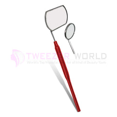 Eyelash Extension Large Hollow Handle Red Mirror Best Extensions Tool