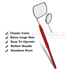 Eyelash Extension Large Hollow Handle Red Mirror Best Extensions Tool