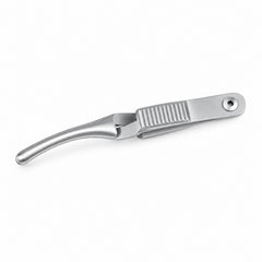 Johns Hopkins Bulldog Clamp – Curved, 50 mm Jaw — catalogue illustration on white background