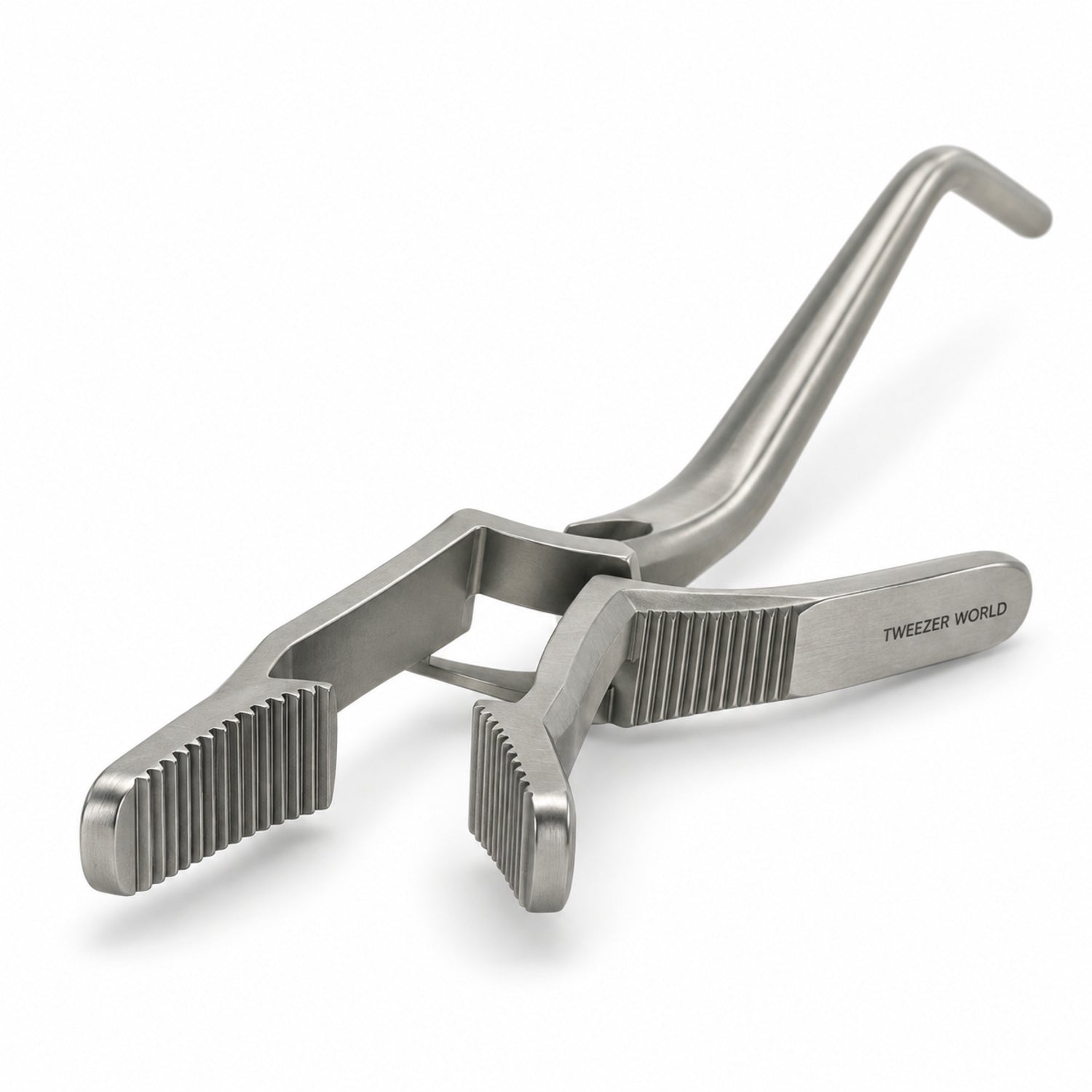 Kitzmiller Bulldog Clamp – Left Angled, 60 mm Jaw — front perspective catalogue illustration