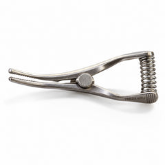 Mini Glover Bulldog Clamp Titanium Option – Slightly Curved, 11 mm Jaw — side profile catalogue illustration