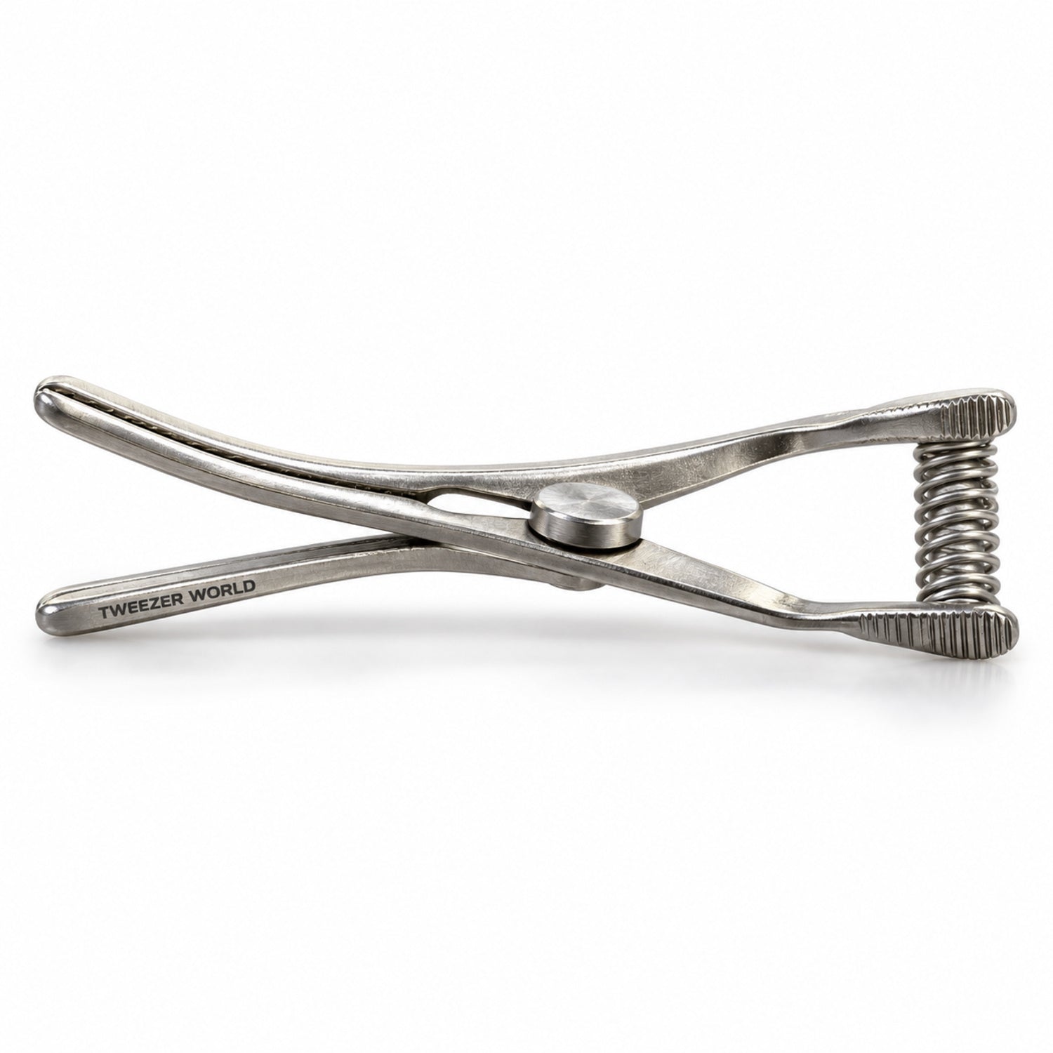 Mini Glover Bulldog Clamp Titanium Option – Slightly Curved, 15 mm Jaw — side profile catalogue illustration