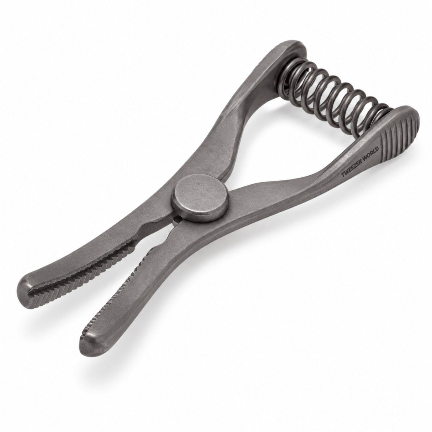 Mini Glover Bulldog Clamp Titanium Option – Slightly Curved, 17 mm Jaw — front perspective catalogue illustration