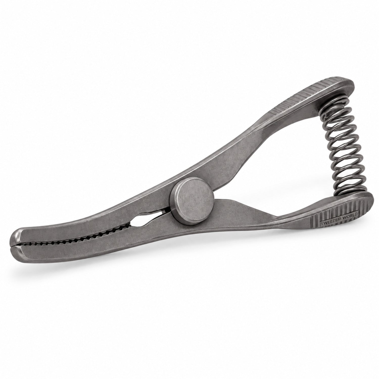 Mini Glover Bulldog Clamp Titanium Option – Slightly Curved, 17 mm Jaw — reverse three-quarter catalogue illustration
