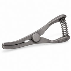 Mini Glover Bulldog Clamp Titanium Option – Slightly Curved, 17 mm Jaw — reverse three-quarter catalogue illustration