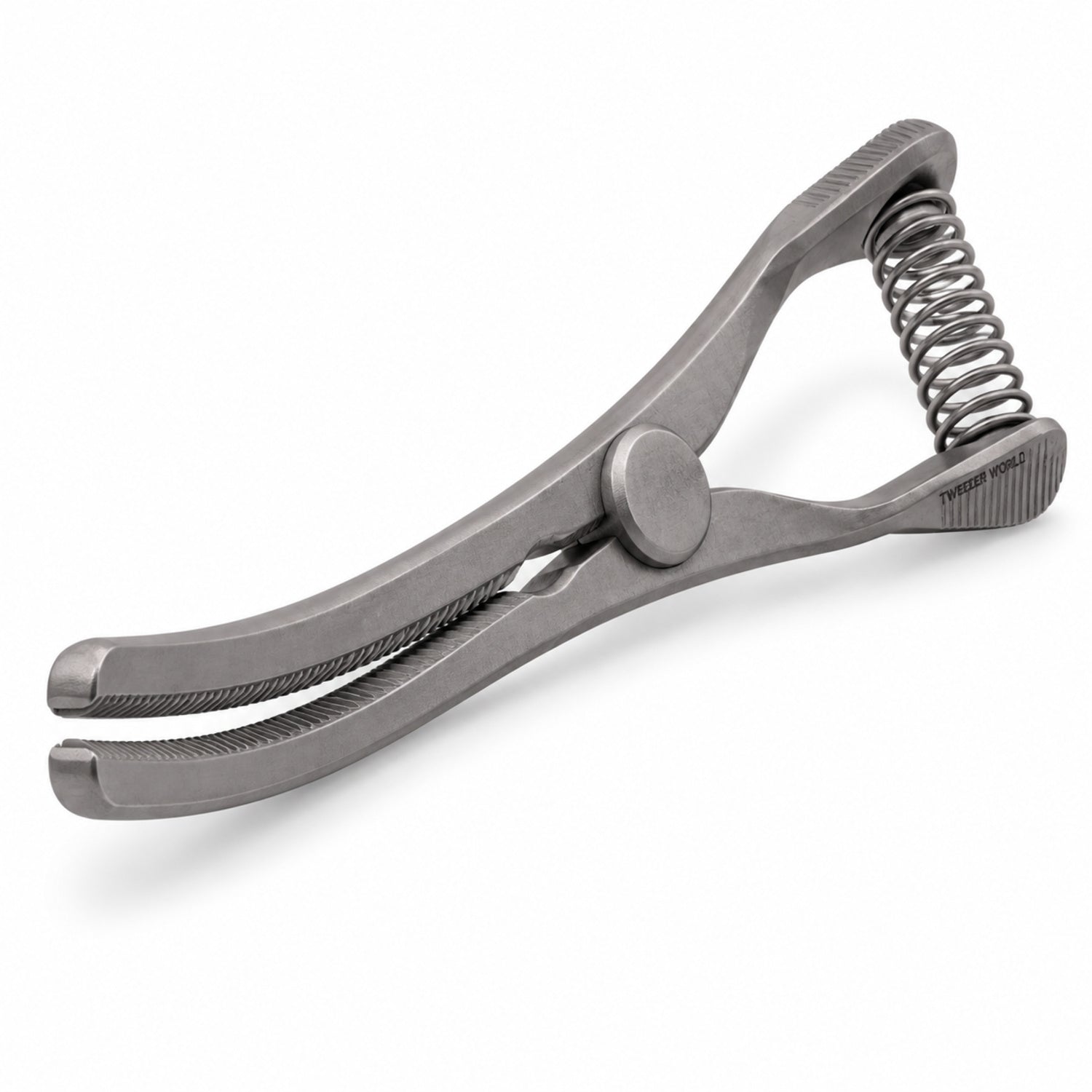 Mini Glover Bulldog Clamp Titanium Option – Slightly Curved, 24 mm Jaw — front perspective catalogue illustration