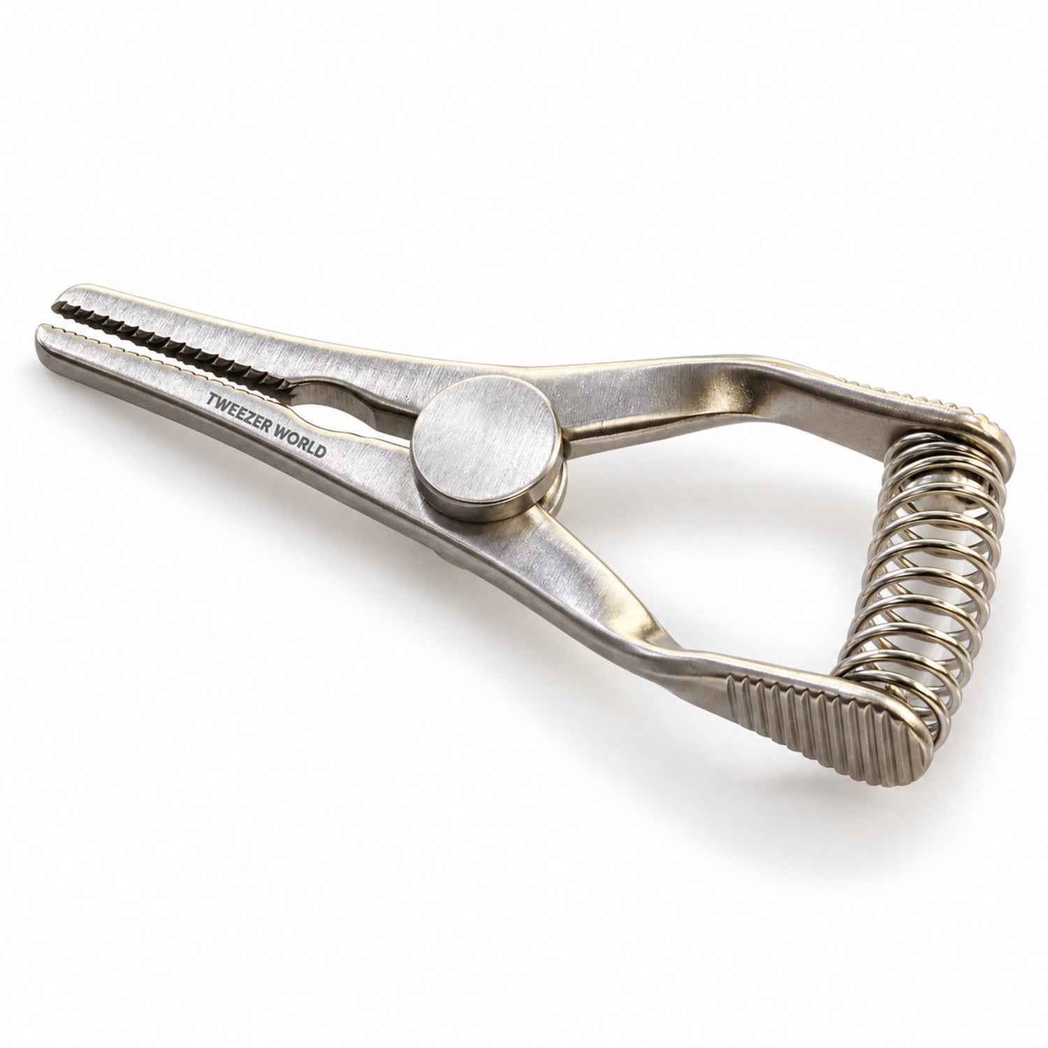 Mini Glover Bulldog Clamp Titanium Option – Straight, 11 mm Jaw — reverse three-quarter catalogue illustration