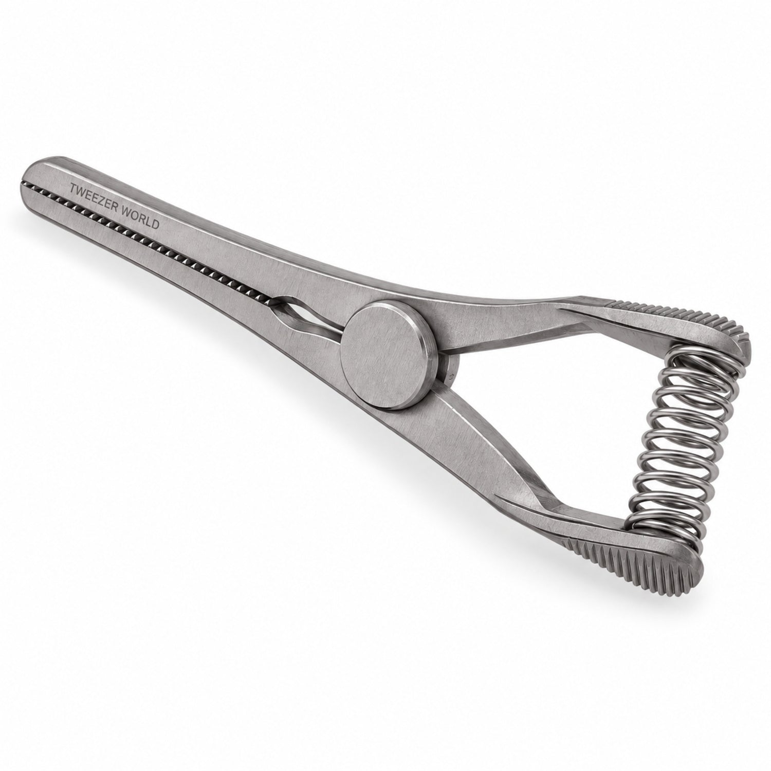 Mini Glover Bulldog Clamp Titanium Option – Straight, 15 mm Jaw — reverse three-quarter catalogue illustration