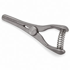 Mini Glover Bulldog Clamp Titanium Option – Straight, 17 mm Jaw — reverse three-quarter catalogue illustration