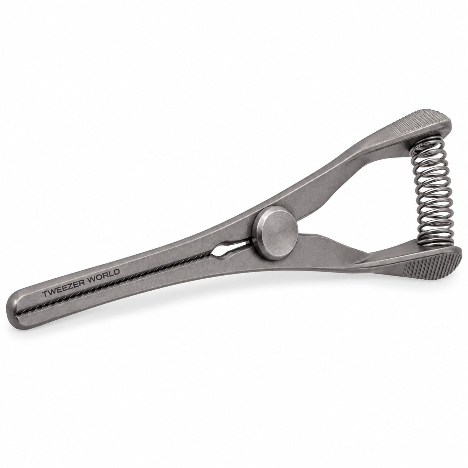 Mini Glover Bulldog Clamp Titanium Option – Straight, 24 mm Jaw — reverse three-quarter catalogue illustration