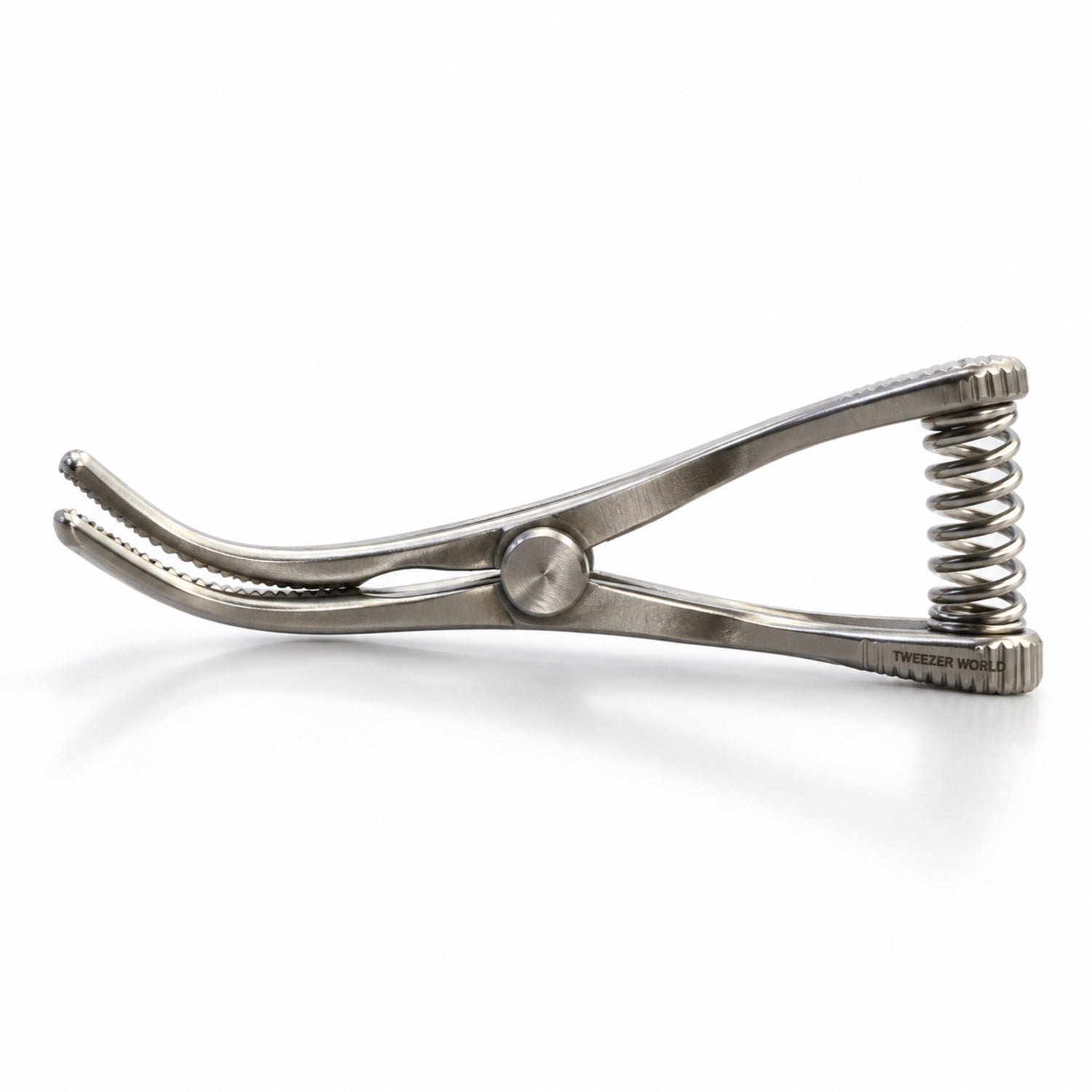 Mini Glover Bulldog Clamp Titanium Option – Strongly Curved, 11 mm Jaw — side profile catalogue illustration