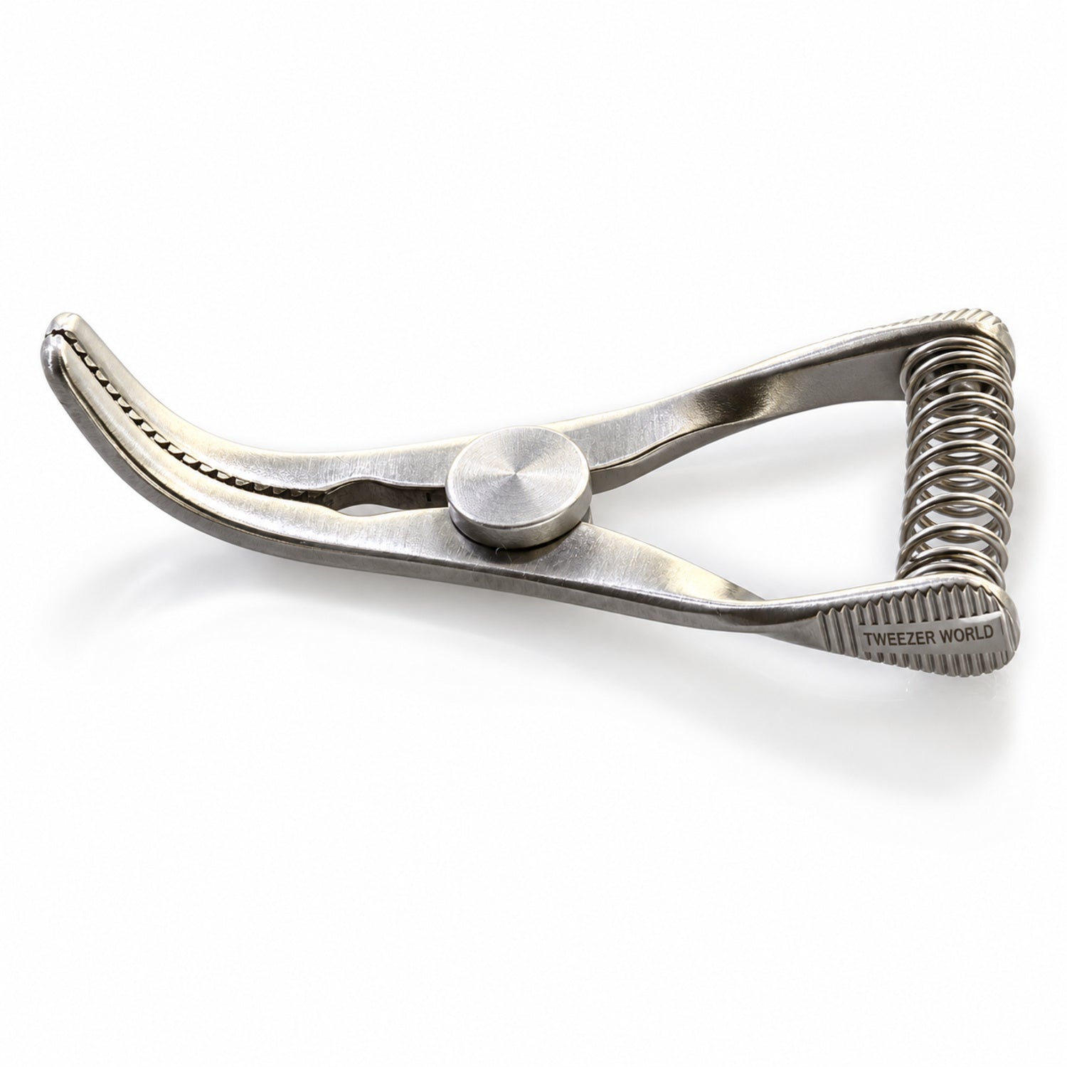 Mini Glover Bulldog Clamp Titanium Option – Strongly Curved, 11 mm Jaw — reverse three-quarter catalogue illustration