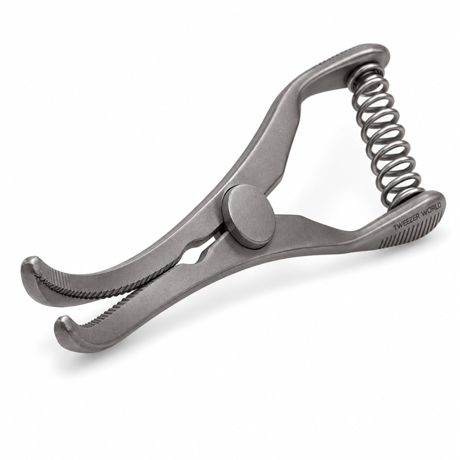 Mini Glover Bulldog Clamp Titanium Option – Strongly Curved, 17 mm Jaw — front perspective catalogue illustration