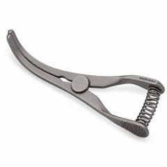 Mini Glover Bulldog Clamp Titanium Option – Strongly Curved, 24 mm Jaw — reverse three-quarter catalogue illustration