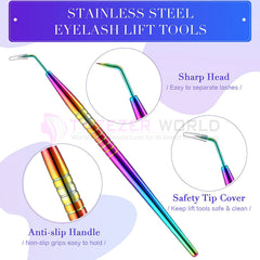 2pcs Rainbow Shine Eyelash Extension Lash Lifting Perm Tool Set