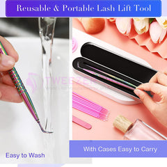 2pcs Rainbow Shine Eyelash Extension Lash Lifting Perm Tool Set