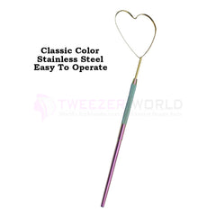 Heart-Shape Titanium Coated Rainbow Eyelash Extension Mirror