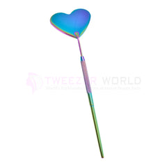 Heart-Shape Titanium Coated Rainbow Eyelash Extension Mirror